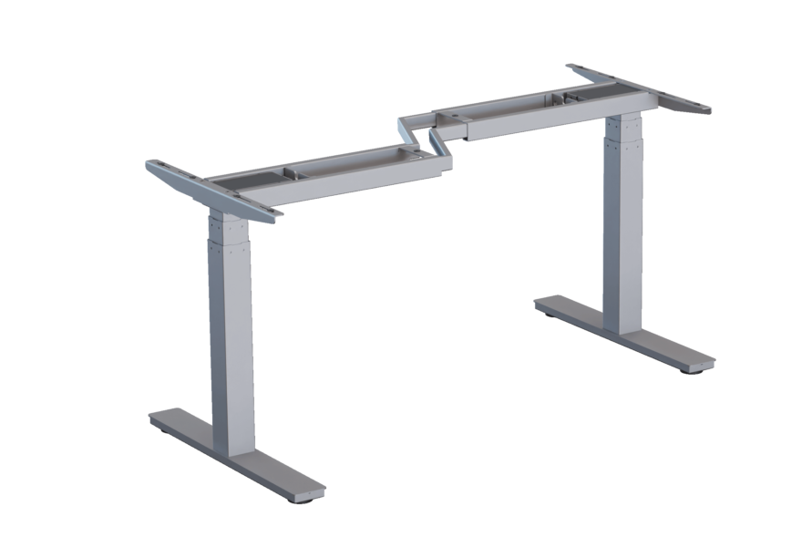 Ergoni Tischgestell mit Anbauflügel grau